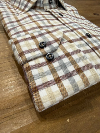 Hagen Brown Classic Check Shirt