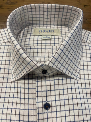 Hagen Carmel Men's Shirts Hagen Carmel Navy Tattersall Shirt