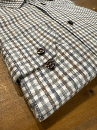 Hagen Carmel Seasonal Gingham Shirt