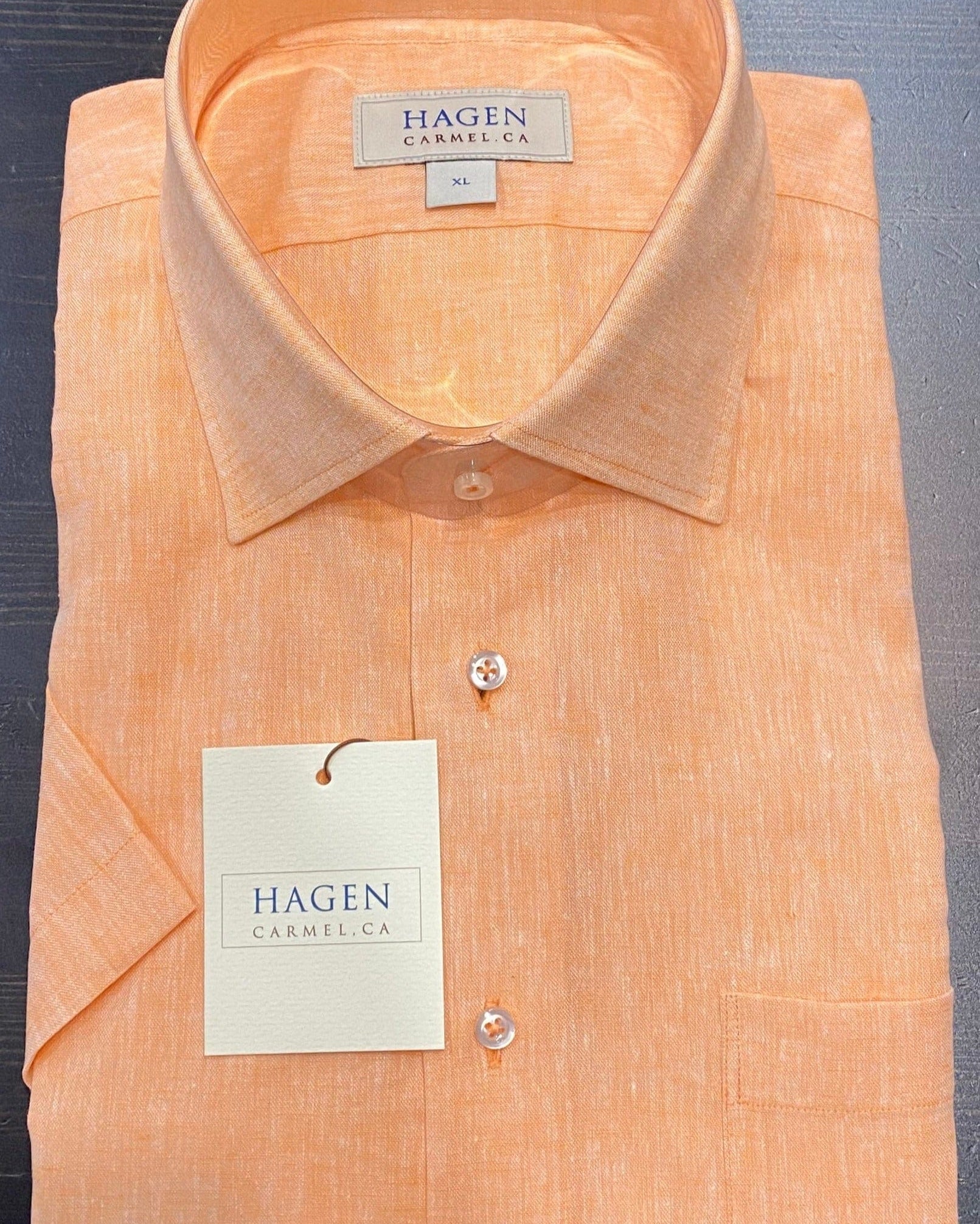 Hagen Carmel Men's Shirts Hagen of Carmel Short Sleeve Linen Shirt
