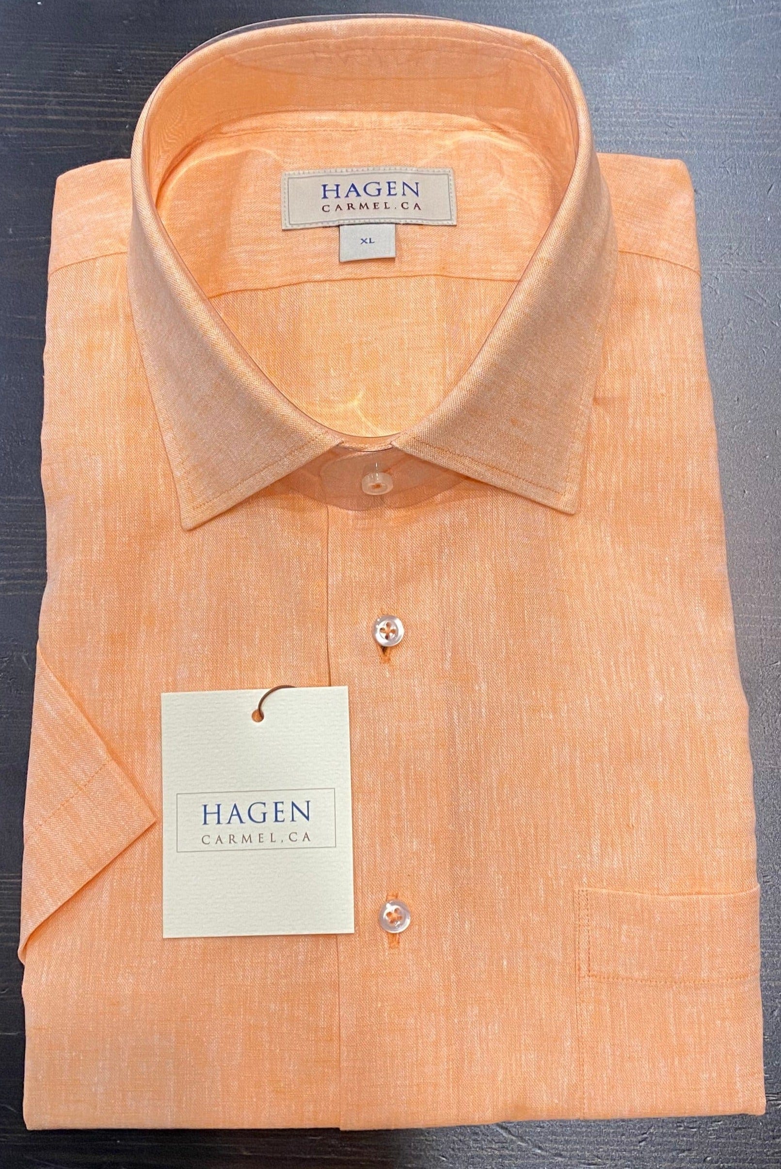 Hagen Carmel Men's Shirts Hagen of Carmel Short Sleeve Linen Shirt