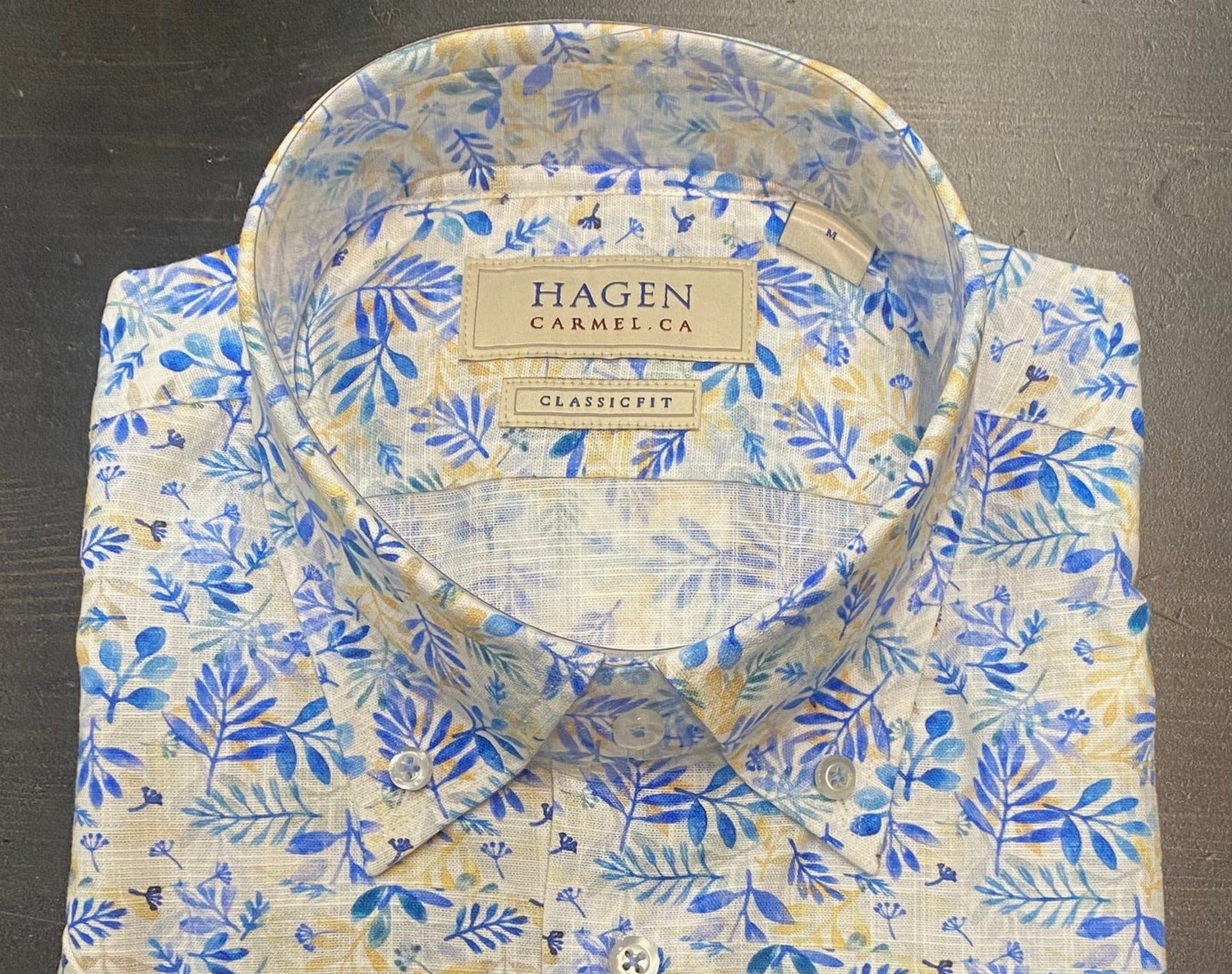 Hagen Carmel Men's Shirts Hagen Short Sleeve Floral Shirt