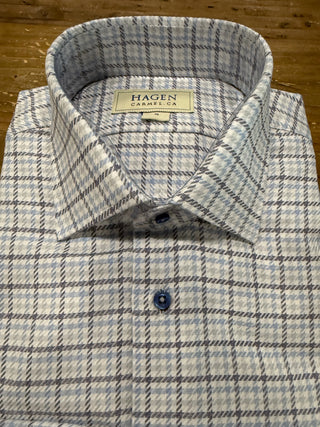 Hagen Sky Steep Twill Tattersall Shirt