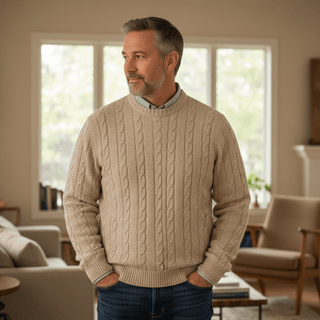 Hagen Tides Cable Crew Sweater