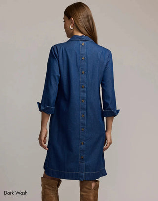 Hinson Wu Aileen 3/4 Sleeve Denim Dress - Planters Exchange