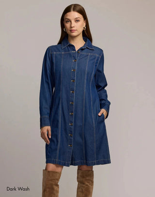 Hinson Wu Sabrina Long Sleeve Denim Dress - Planters Exchange