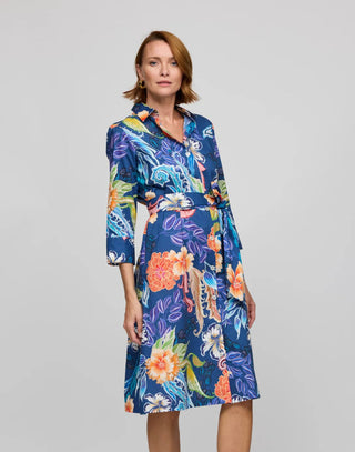 Hinson Wu Women's Dresses Hinson Wu Tamron 3/4 Sleeve Oasis Print Dress