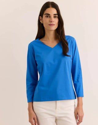 Hinson Wu Renee 3/4 Sleeve V-Neck Top