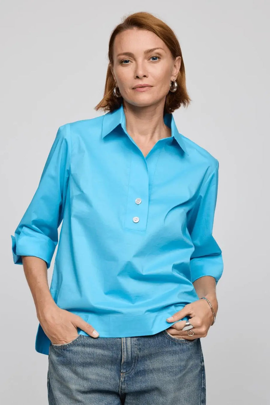 Hinson Wu Lilian Elbow Pencil Stripe Shirt