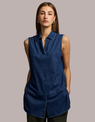 Hinson Wu Lea Sleeveless Foundation Layering Tank Denim - Planters Exchange