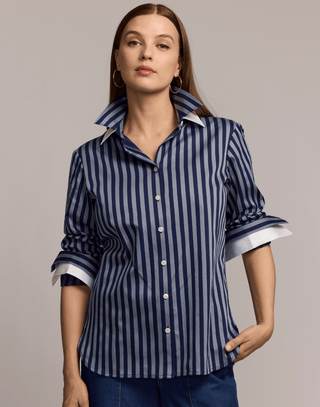 Hinson Wu Margot Long Sleeve Stripe Shirt - Planters Exchange