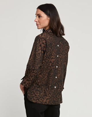 Hinson Wu Women's Shirts & Tops Hinson Wu Aileen 3/4 Sleeve Leopard Jacquard