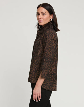 Hinson Wu Women's Shirts & Tops Hinson Wu Aileen 3/4 Sleeve Leopard Jacquard