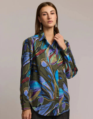 Hinson Wu Halsey Long Sleeve Abstract Camo Shirt
