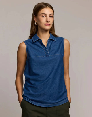 Hinson Wu Jane Sleeveless Knit Denim Foundation Layering Tank - Planters Exchange