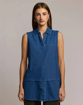 Hinson Wu Lea Sleeveless Foundation Layering Tank Denim - Planters Exchange