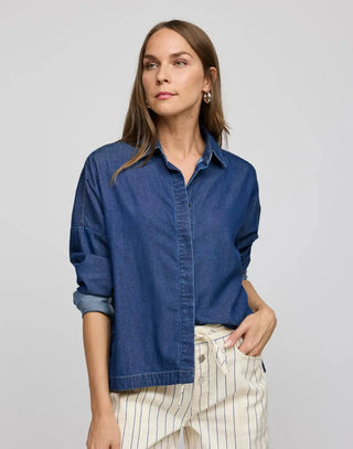 Hinson Wu Women's Shirts & Tops Hinson Wu Long Sleeve Denim Sophie Top