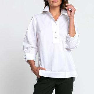 Hinson Wu Women's Shirts & Tops Hinson Wu Morgan 3/4 Ruched Sleeve Shirt