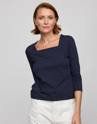Hinson Wu Tammy 3/4 Sleeve Square Neck Shirt