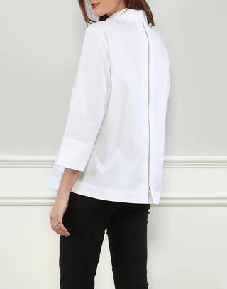 Hinson Wu Xena 3/4 Sleeve Zip Back Shirt