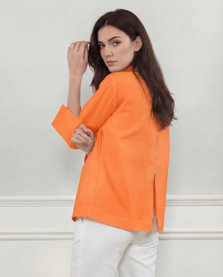 Hinson Wu Xena 3/4 Sleeve Zip Back Shirt