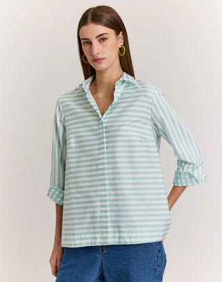 Hinson Wu Xena Gingham 3/4 Sleeve Top