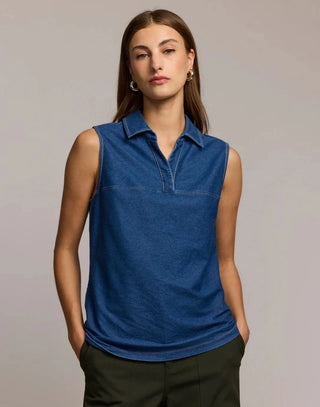 Hinson Wu Jane Sleeveless Knit Denim Foundation Layering Tank - Planters Exchange