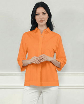Hinson Wu Xena 3/4 Sleeve Zip Back Shirt