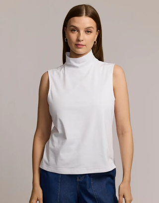 Hinson Wu Carolina Sleeveless Mock Neck Top