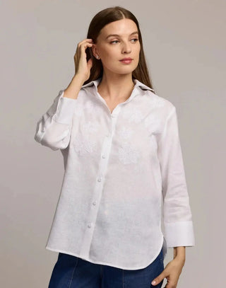 Hinson Wu Women's Shirts & Tops White / XS Hinson Wu Margot Embroidered Shirt