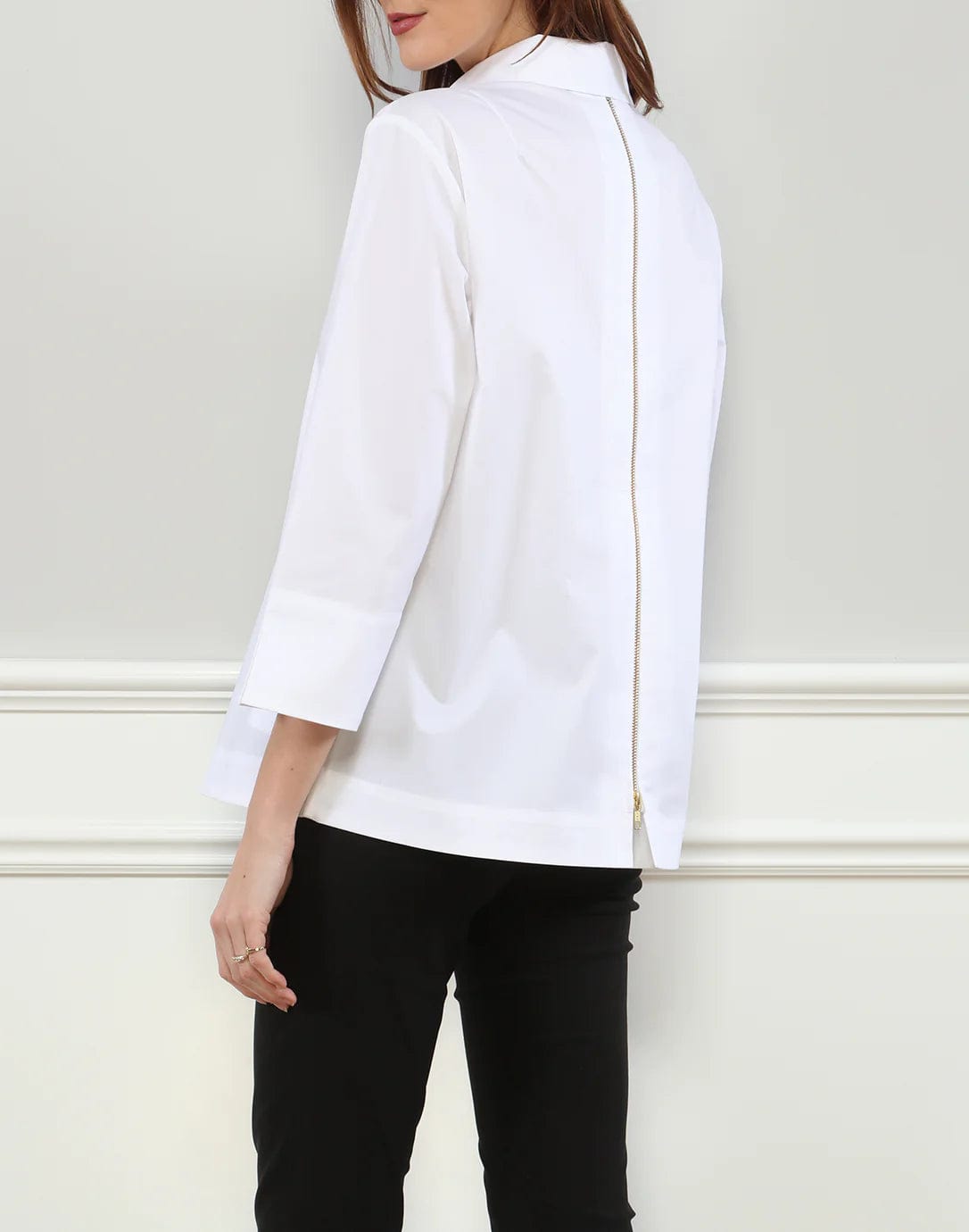 Hinson Wu Women's Shirts & Tops Xena 3/4 Sleeve Zip Back Shirt