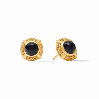 Julie Vos Earrings Julie Vos Cabochon Stud - Obsidian Black