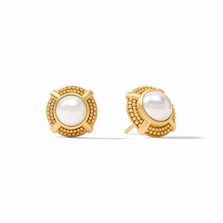 Julie Vos Earrings Julie Vos Cabochon Stud - Pearl