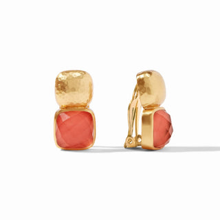 Julie Vos Earrings Julie Vos Catalina Clip Earring Iridescent Coral