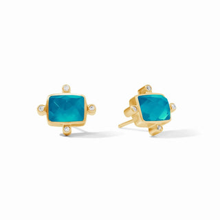 Julie Vos Earrings Julie Vos Clara Stud Iridescent London Blue