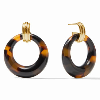 Julie Vos Earrings Julie Vos Madison Doorknocker Earring Tortoise