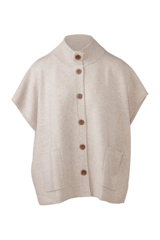 Kinross S/L Button Mock Cardigan