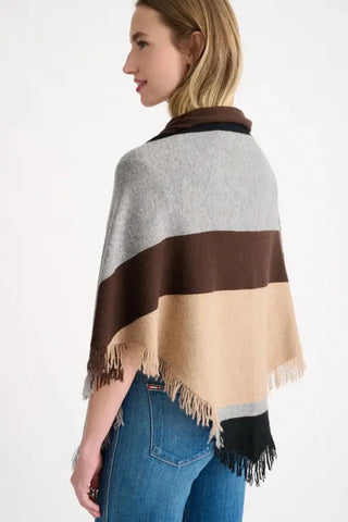 Kinross Stripe Fringe Triangle Shawl