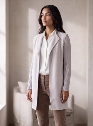 Kinross Rib Sleeve Coat in Birch