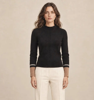 Kinross color block sweater black