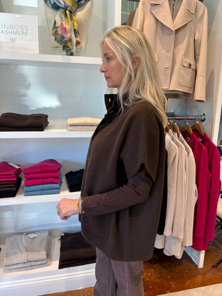 Kinross S/L Button Mock Cardigan Kinross