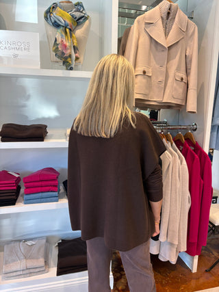 Kinross S/L Button Mock Cardigan Kinross