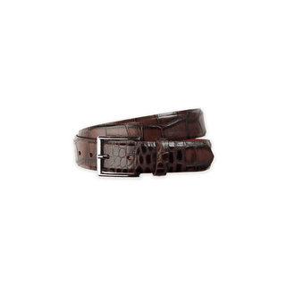 Kleinberg Men's Belts Chocolate / 34 Kleinberg Italian embossed croc belt