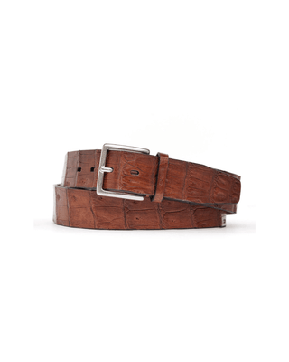 PMD-62 Brown Crocodile Leather Belt