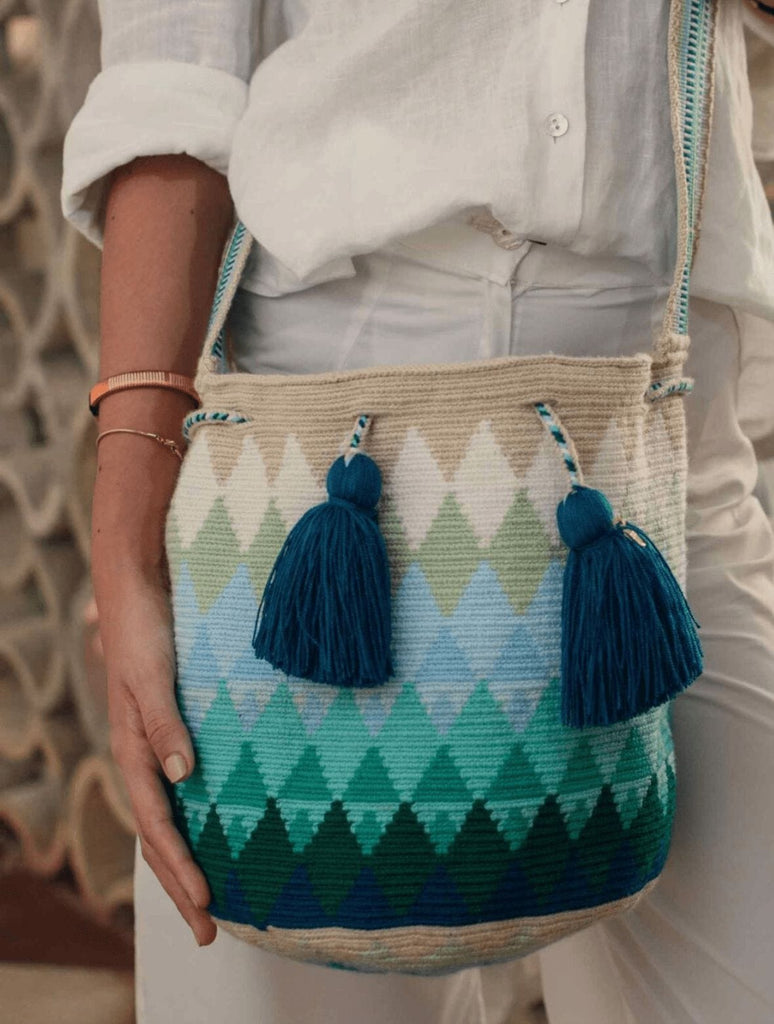 Lombia + Co. Handbags WAYUU Bag (Peacock Size L)