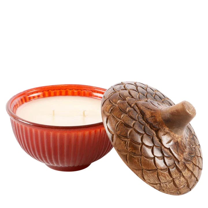 Lux Fragrances Candles and Scents Heirloom Pumpkin Glass Acorn Candle
