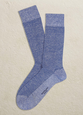 Marcoliani Men's Socks Amalfi Blue / One Size Marcoliani Beige Pique Socks - 4450T