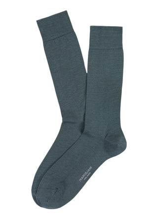 Marcoliani Men's Socks Asphalt Mens Dress Socks Pima Cotton Lisle