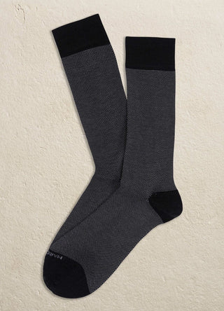 Marcoliani Men's Socks Black / One size Marcoliani Over the Calf Pima Cotton Birdseye Socks