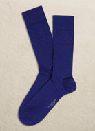 Marcoliani Men's Socks Cobalt Marcoliani Polka Dot Cotton Socks Mid Calf